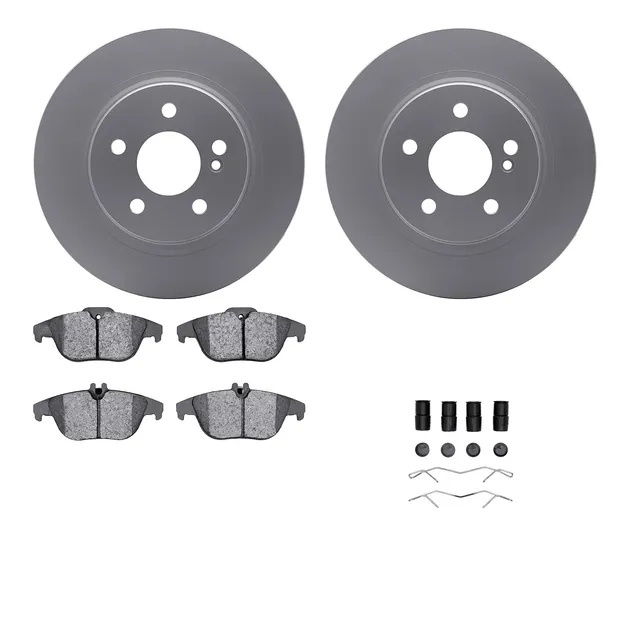 R1 Concepts WDTH1-63054 Brake Rotors - Carbon Coated W/ Euro Ceramic Pads & Hdw